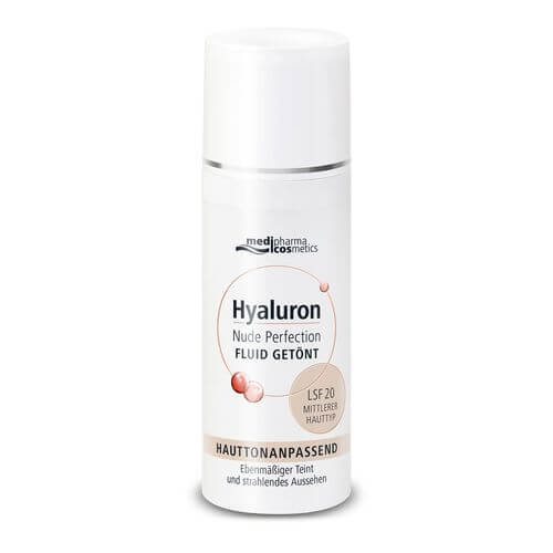 Medipharma Cosmetics HYALURON Nude Perfection getönt Fluid LSF 20 mittel